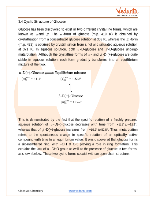 Revision Notes of CBSE class 12 Chemistry