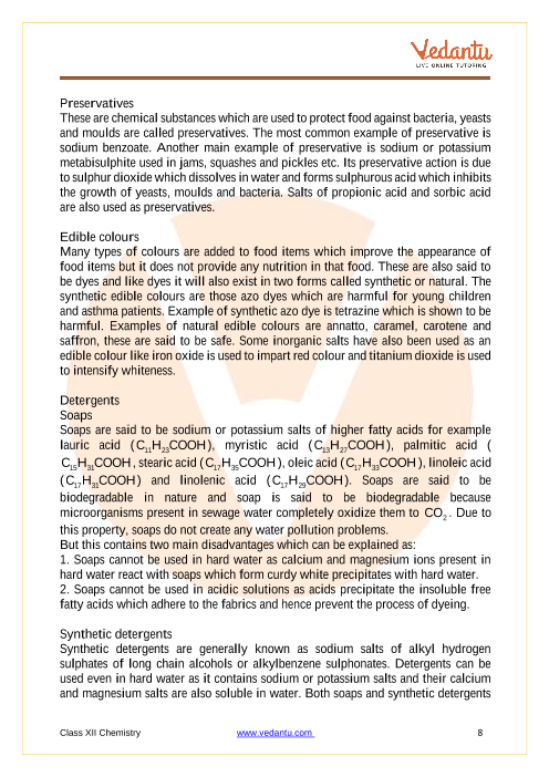 Revision Notes of CBSE class 12 Chemistry