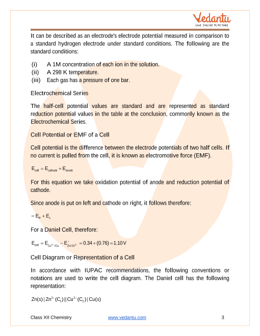 Revision Notes of CBSE class 12 Chemistry