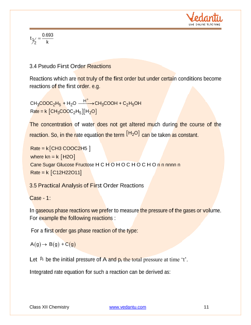 chemical kinetics case study questions with answers