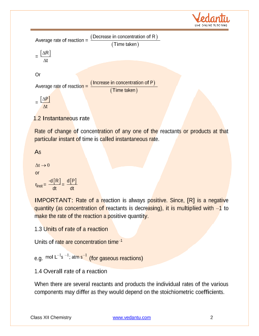 Revision Notes of CBSE class 12 Chemistry