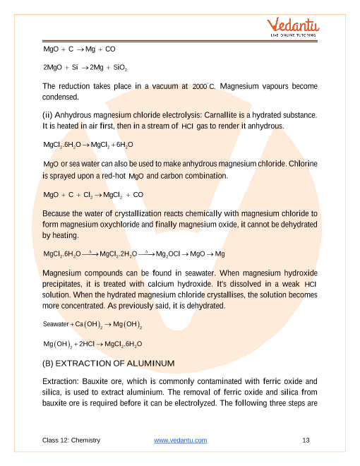 Revision Notes of CBSE class 12 Chemistry