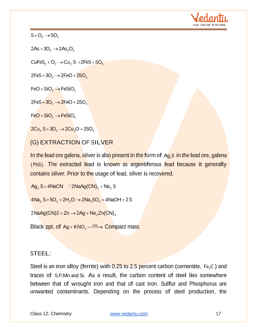 Revision Notes of CBSE class 12 Chemistry