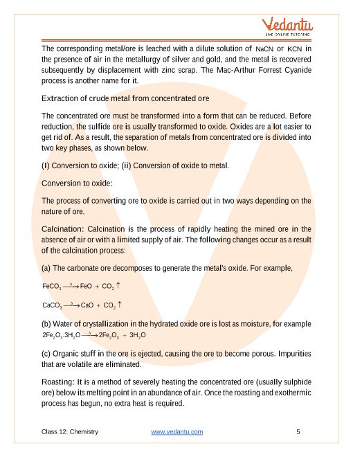 CBSE Class 12 Chemistry - Chapter 6 - General Principles And Processes ...