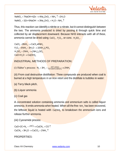 Revision Notes of CBSE class 12 Chemistry