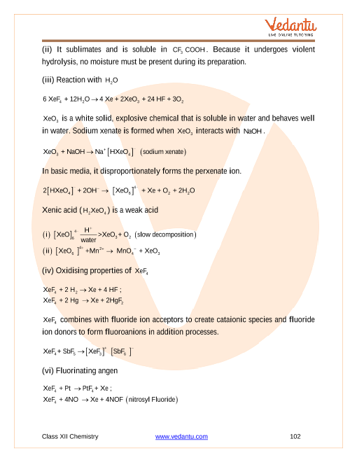 Revision Notes of CBSE class 12 Chemistry