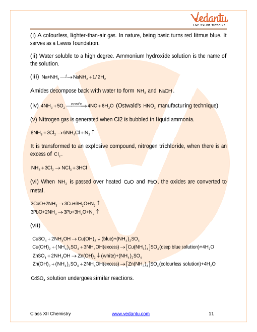 Revision Notes of CBSE class 12 Chemistry