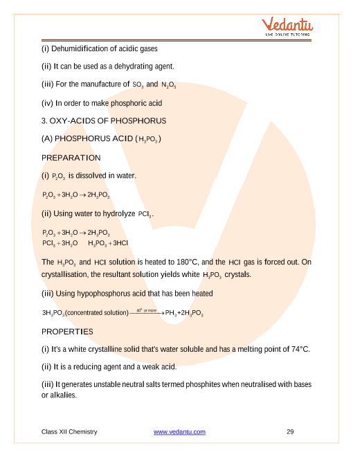 Revision Notes of CBSE class 12 Chemistry