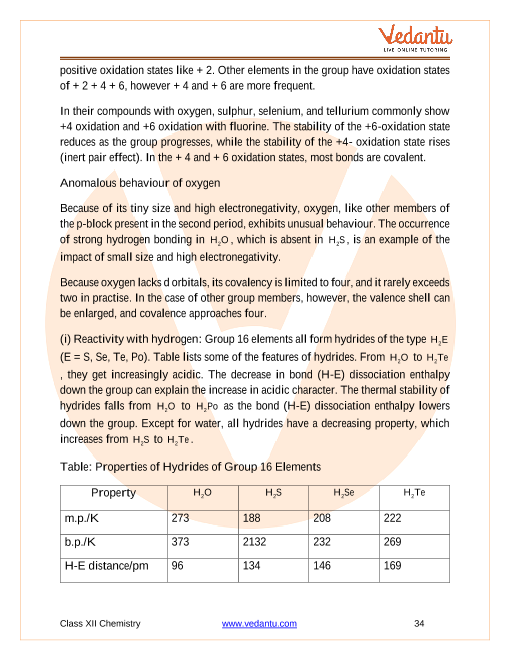 Revision Notes of CBSE class 12 Chemistry