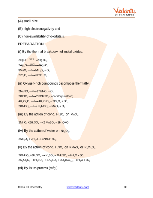 Revision Notes of CBSE class 12 Chemistry