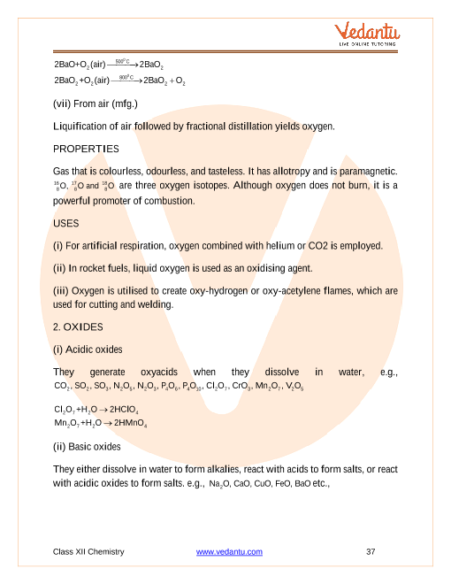 Revision Notes of CBSE class 12 Chemistry