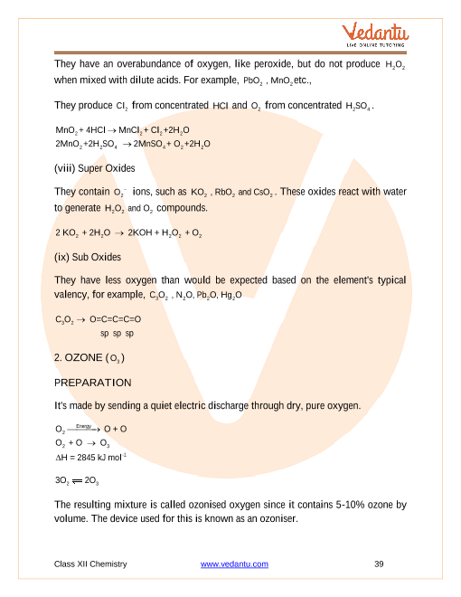 Revision Notes of CBSE class 12 Chemistry