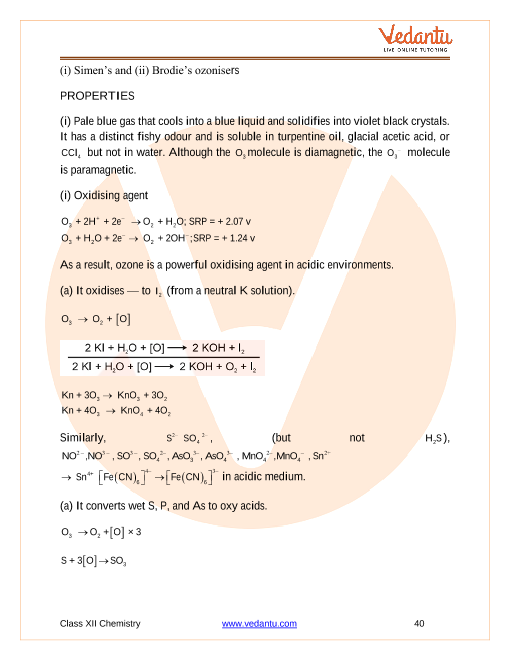 Revision Notes of CBSE class 12 Chemistry