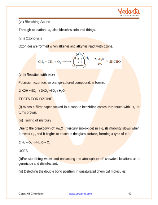 Revision Notes of CBSE class 12 Chemistry