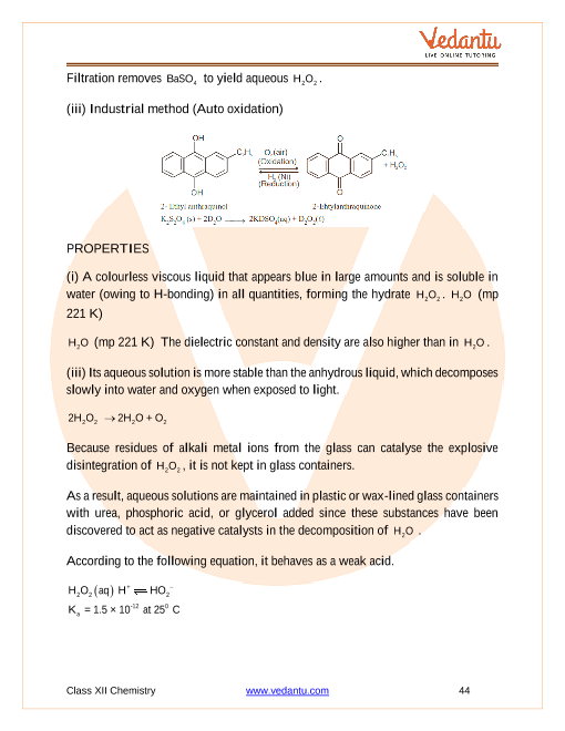 Revision Notes of CBSE class 12 Chemistry