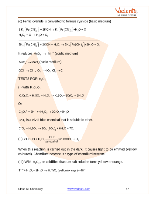 Revision Notes of CBSE class 12 Chemistry