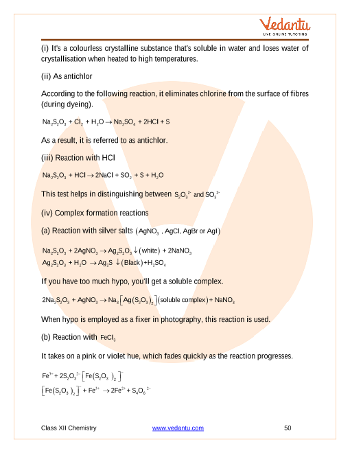 Revision Notes of CBSE class 12 Chemistry