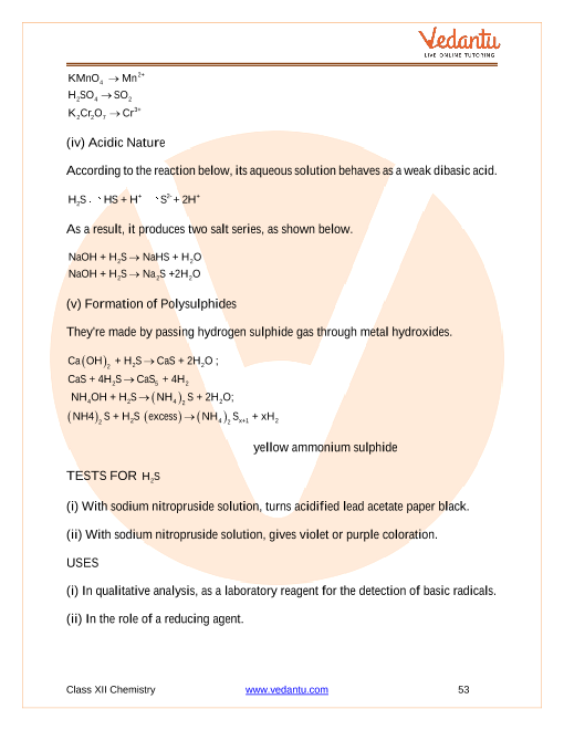 Revision Notes of CBSE class 12 Chemistry