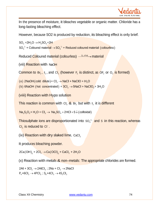 Revision Notes of CBSE class 12 Chemistry