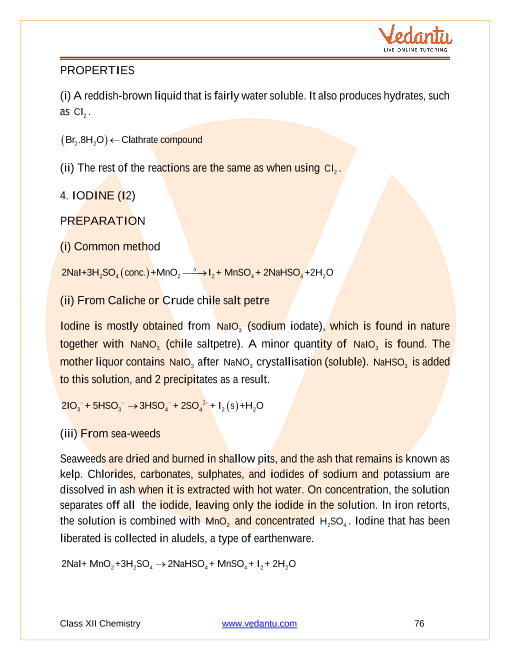 Revision Notes of CBSE class 12 Chemistry