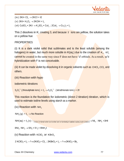 Revision Notes of CBSE class 12 Chemistry