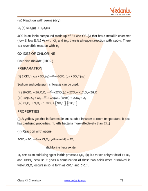 Revision Notes of CBSE class 12 Chemistry