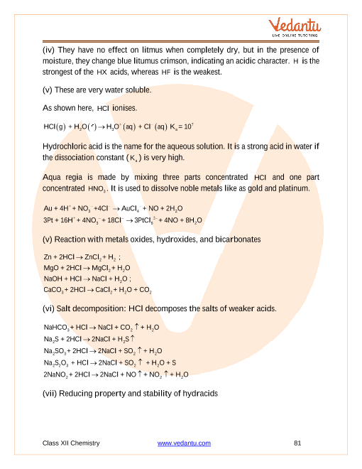 Revision Notes of CBSE class 12 Chemistry