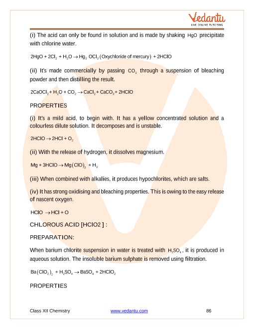 Revision Notes of CBSE class 12 Chemistry