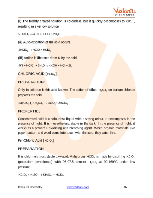 Revision Notes of CBSE class 12 Chemistry