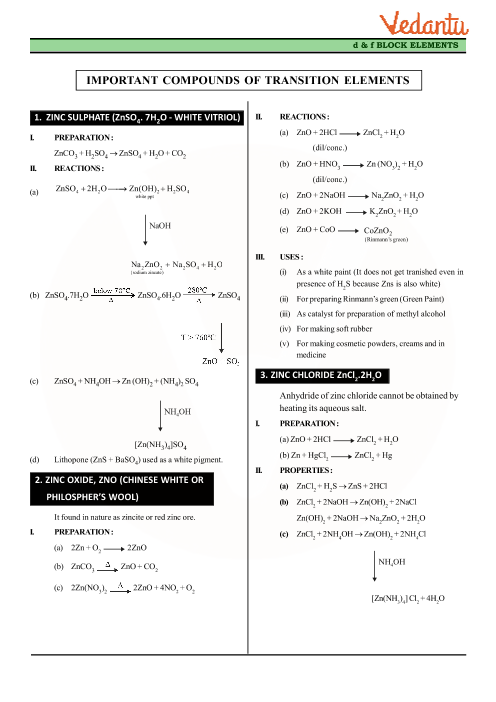 Revision Notes of CBSE class 12 Chemistry