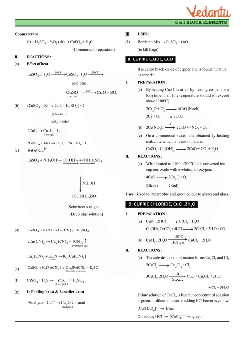 Revision Notes of CBSE class 12 Chemistry