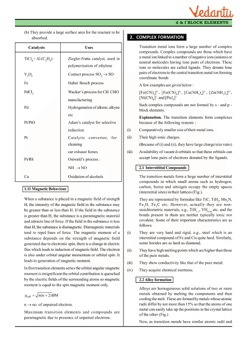 Revision Notes of CBSE class 12 Chemistry