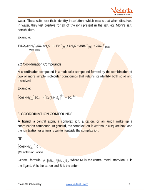 Revision Notes of CBSE class 12 Chemistry