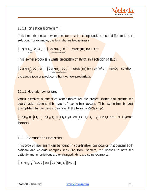 Revision Notes of CBSE class 12 Chemistry