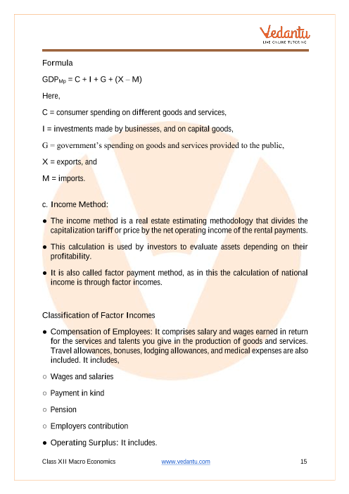 Revision Notes of CBSE class 12 Economics