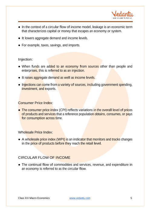 Revision Notes of CBSE class 12 Economics