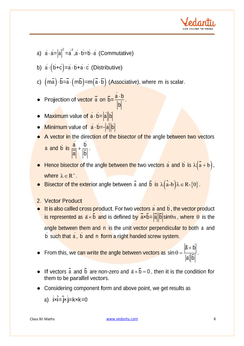 Revision Notes of CBSE class 12 Mathematics