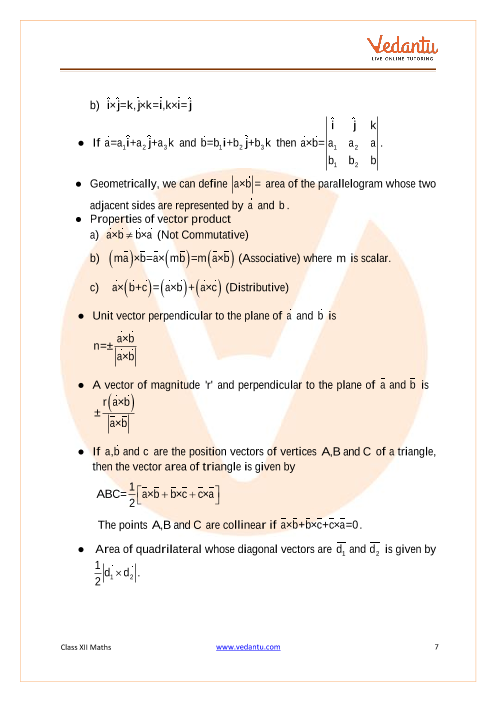 Revision Notes of CBSE class 12 Mathematics