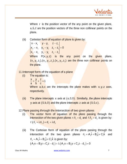 Revision Notes of CBSE class 12 Mathematics