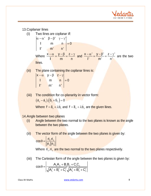 Revision Notes of CBSE class 12 Mathematics