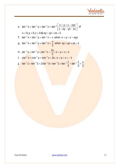 CBSE Class 12 Mathematics - Chapter 2 - Inverse Trigonometric Functions ...