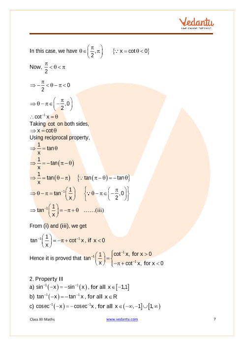 Revision Notes of CBSE class 12 Mathematics