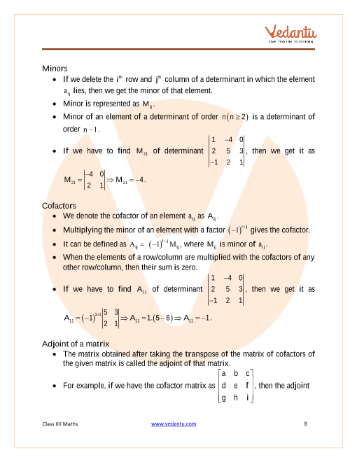 Revision Notes of CBSE class 12 Mathematics