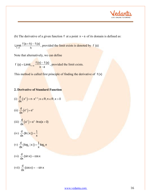 Revision Notes of CBSE class 12 Mathematics