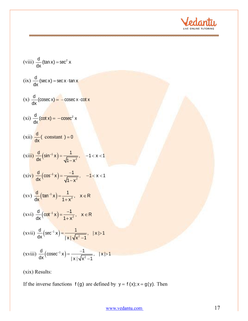 Revision Notes of CBSE class 12 Mathematics