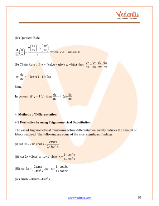 Revision Notes of CBSE class 12 Mathematics