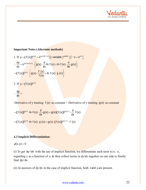 Revision Notes of CBSE class 12 Mathematics