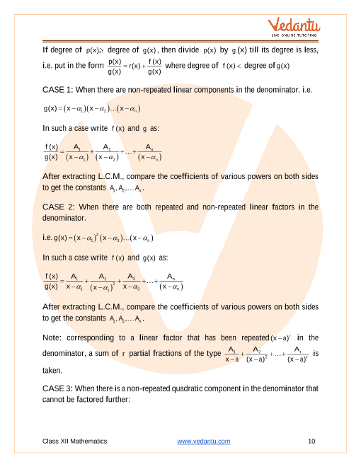 Revision Notes of CBSE class 12 Mathematics