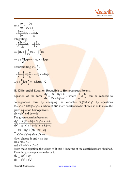 Revision Notes of CBSE class 12 Mathematics