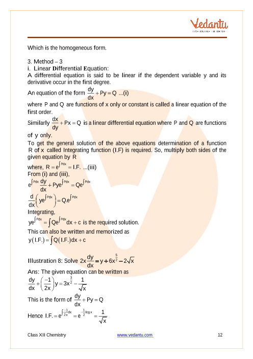 Revision Notes of CBSE class 12 Mathematics